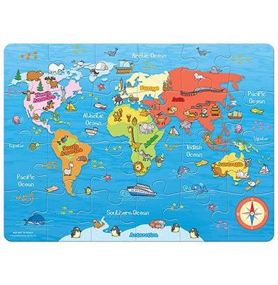 imagFrank My First World Map 24Pcs Puzzle