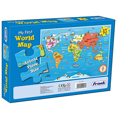 imagFrank My First World Map 24Pcs Puzzle