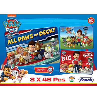 imagFrank Paw Patrol 3 In 1 Puzzle - 48Pcs