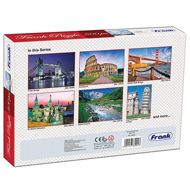 imagFrank Taj Mahal 500 Piece Jigsaw Puzzle – Fun Puzzles for Kids for Age 10+ and for Adults – Realistic Illustrations – Educational Puzzle Games for Focus, Memory, Mental Boost