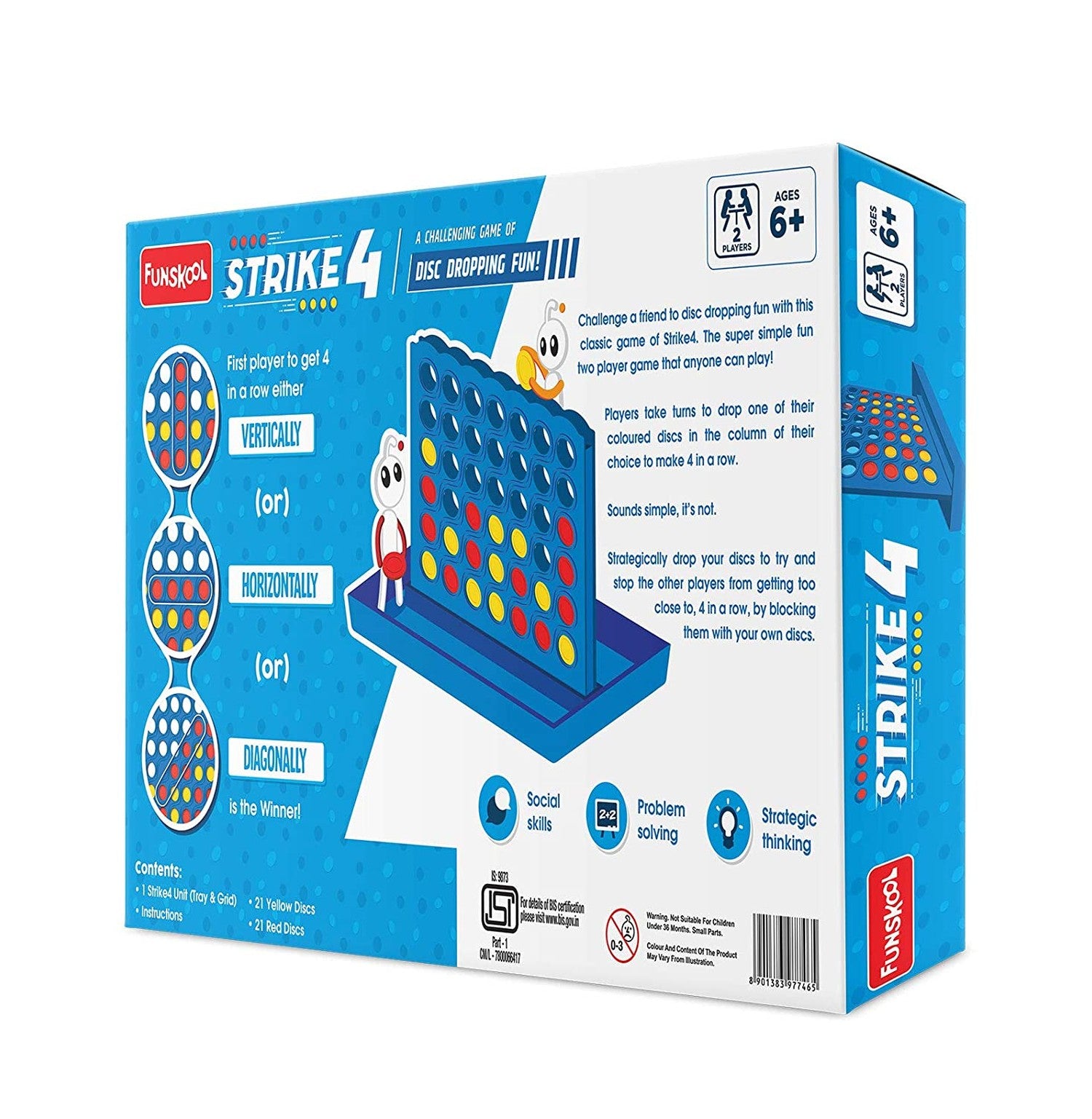 Funskool Games Strike 4, Classic disc Dropping Game Crossword