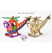 image //www.c...Funvention 3D Coloring Models Helicopter Model 3D Puzzle
