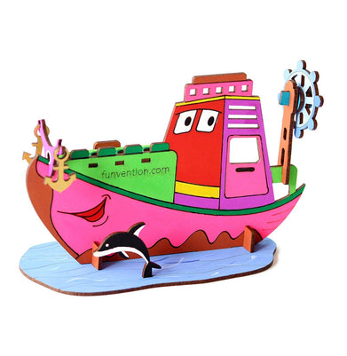 imagFunvention 3D Coloring Models Ship Model 3D Puzzle