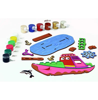 imagFunvention 3D Coloring Models Ship Model 3D Puzzle