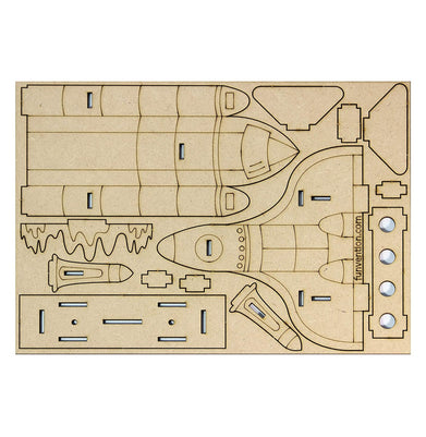 imagFunvention 3D Coloring Models Space Shuttle Model 3D Puzzle