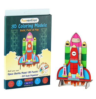 imagFunvention 3D Coloring Models Space Shuttle Model 3D Puzzle