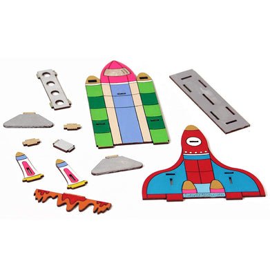 imagFunvention 3D Coloring Models Space Shuttle Model 3D Puzzle