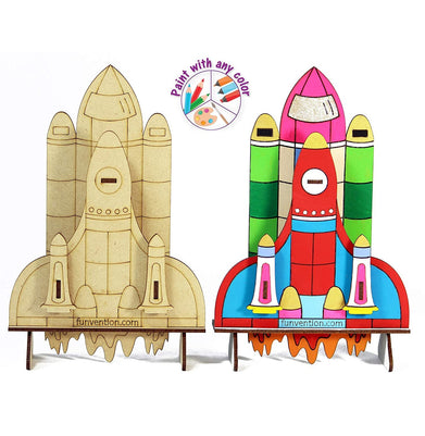 imagFunvention 3D Coloring Models Space Shuttle Model 3D Puzzle
