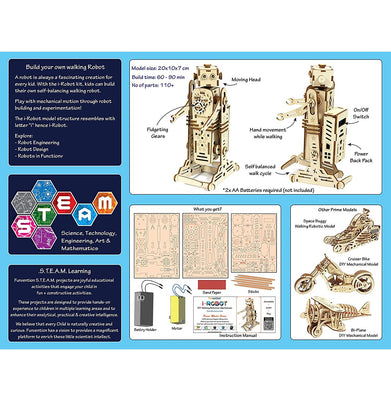 imagFUNVENTION I-ROBOT DIY WALKING ROBOTIC MODEL 10%OFF, 9-12 Years, Beyond Books, Blocks & Construction, BOOKS5, Educational, Funvention, FUNVENTION I-ROBOT DIY WALKING ROBOTIC MODEL, Non Discounted Products, Teen, Toys & Games crossword.in