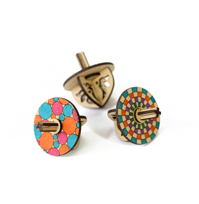imagFunvention Spinning Tops Geometric - Pack Of 24 Po2 -Fskstd1S024