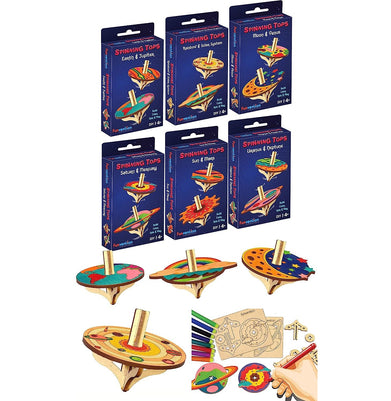 imagFunvention Spinning Tops Solar - Pack Of 6 Po2 -Fskst2So2P6