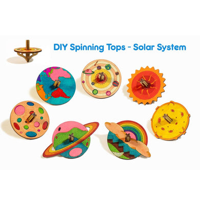 imagFunvention Spinning Tops Solar System Set Of 7
