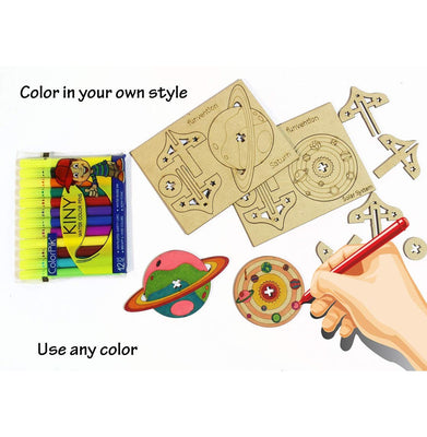imagFunvention Spinning Tops Solar System Set Of 7