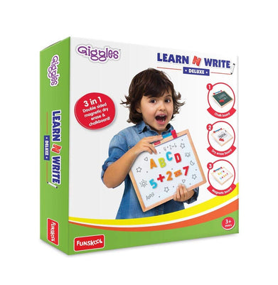 imagGiggles - Learn N Write Deluxe , 3 in 1 Magnetic Dry Erase & Chalkboard