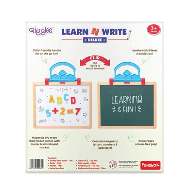 imagGiggles - Learn N Write Deluxe , 3 in 1 Magnetic Dry Erase & Chalkboard
