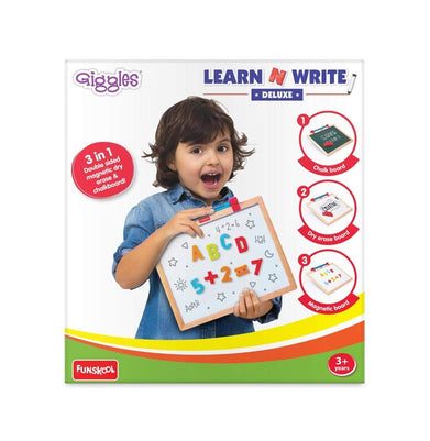 imagGiggles - Learn N Write Deluxe , 3 in 1 Magnetic Dry Erase & Chalkboard