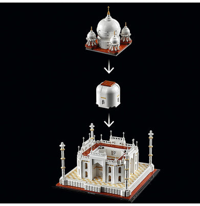 imagLEGO Architecture Landmarks Collection Taj Mahal 21056 Building Kit 2,022 Pieces