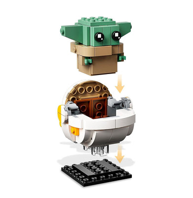 imagLEGO BrickHeadz Star Wars The Mandalorian & The Child 75317 Building Kit 295 Pieces