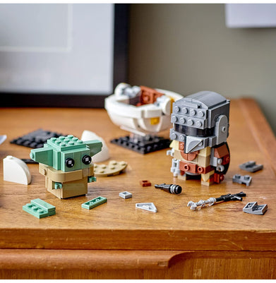imagLEGO BrickHeadz Star Wars The Mandalorian & The Child 75317 Building Kit 295 Pieces