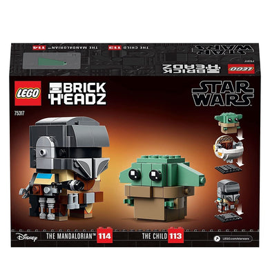 imagLEGO BrickHeadz Star Wars The Mandalorian & The Child 75317 Building Kit 295 Pieces