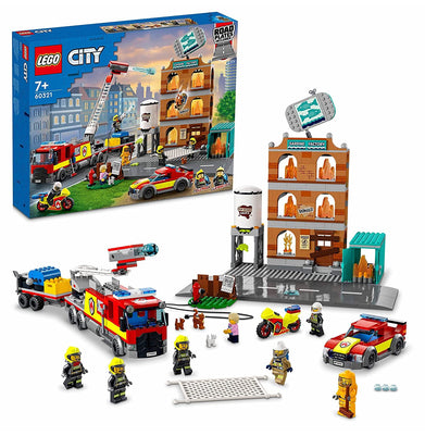 imagLEGO City Fire Brigade 60321 Building Kit 766 Pieces