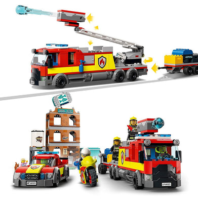 imagLEGO City Fire Brigade 60321 Building Kit 766 Pieces