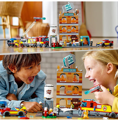 imagLEGO City Fire Brigade 60321 Building Kit 766 Pieces