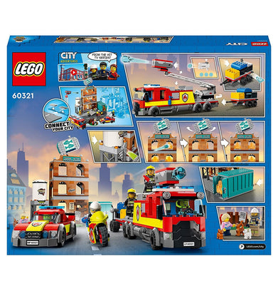 imagLEGO City Fire Brigade 60321 Building Kit 766 Pieces