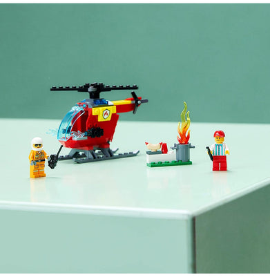 imagLEGO City Fire Helicopter 60318 Building Kit 53 Pieces