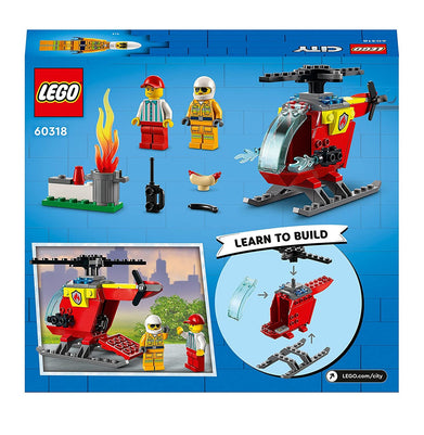 imagLEGO City Fire Helicopter 60318 Building Kit 53 Pieces