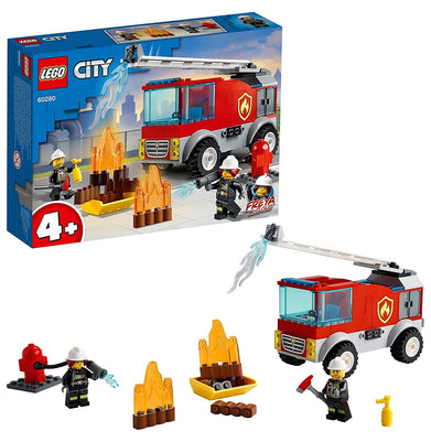 imagLego City Fire Ladder Truck 60280 Building Kit 88 Pieces