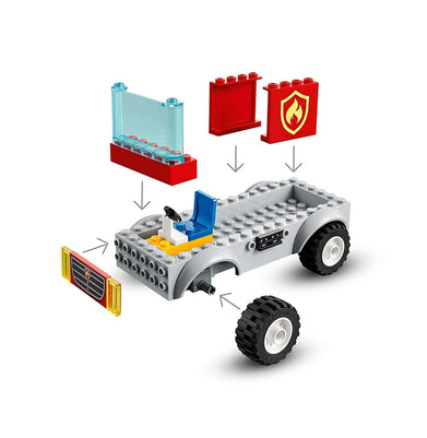 imagLego City Fire Ladder Truck 60280 Building Kit 88 Pieces