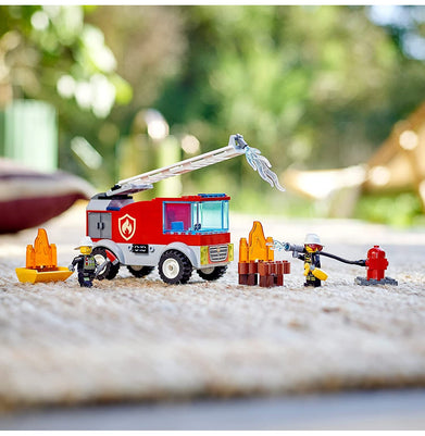 imagLego City Fire Ladder Truck 60280 Building Kit 88 Pieces