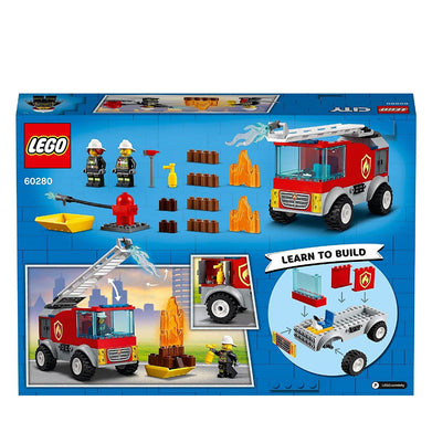 imagLego City Fire Ladder Truck 60280 Building Kit 88 Pieces
