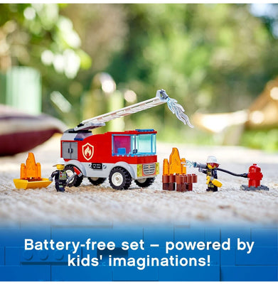 imagLego City Fire Ladder Truck 60280 Building Kit 88 Pieces