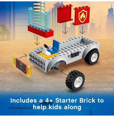 imagLego City Fire Ladder Truck 60280 Building Kit 88 Pieces