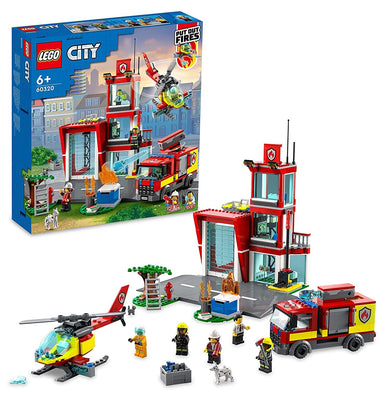 imagLEGO City Fire Station 60320 Building Kit 540 Pieces
