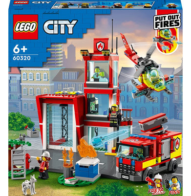 imagLEGO City Fire Station 60320 Building Kit 540 Pieces