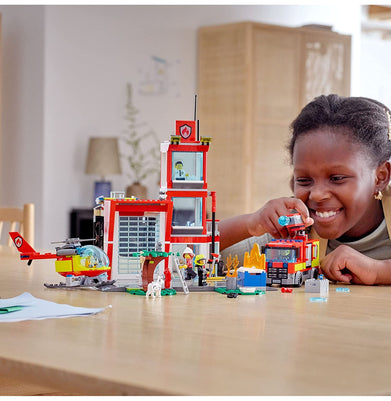 imagLEGO City Fire Station 60320 Building Kit 540 Pieces