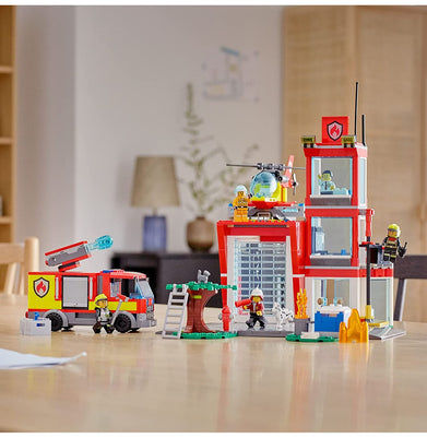 imagLEGO City Fire Station 60320 Building Kit 540 Pieces