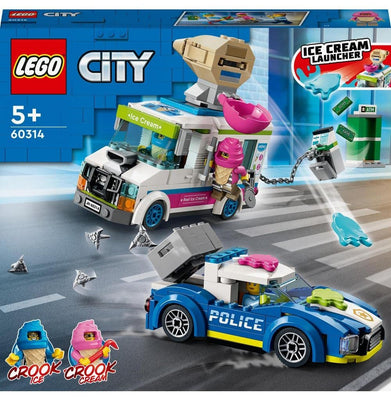 imagLEGO City Ice Cream Van Police Chase 60314 Building Kit 317 Pieces