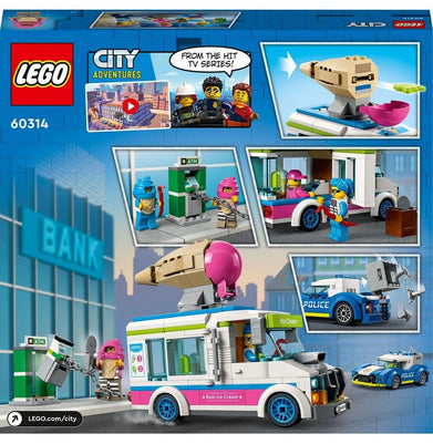 imagLEGO City Ice Cream Van Police Chase 60314 Building Kit 317 Pieces
