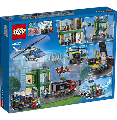 imagLEGO City Police Chase at The Bank 60317 Building Kit 915 Pieces