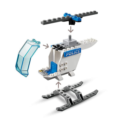 imagLEGO City Police Helicopter 60275 Building Kit 51 Pieces