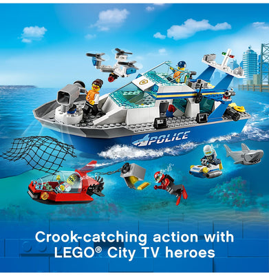 LEGO City Police Patrol Boat 60277 Building Kit (276 Pieces)