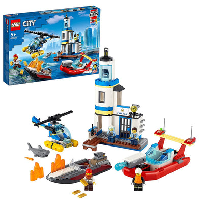 imagLEGO City Seaside Police and Fire Mission 60308 Building Kit