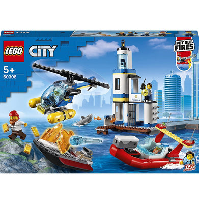 imagLEGO City Seaside Police and Fire Mission 60308 Building Kit