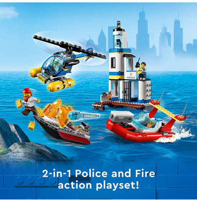 imagLEGO City Seaside Police and Fire Mission 60308 Building Kit