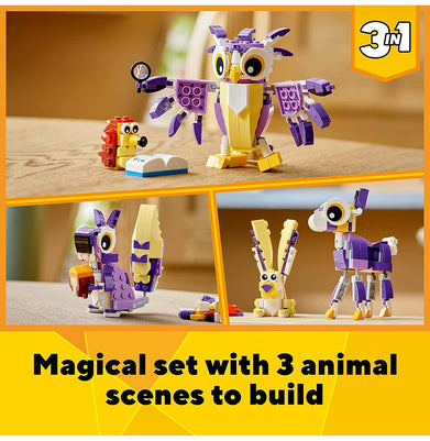 imagLEGO Creator 3in1 Fantasy Forest Creatures 31125 Building Kit 175 Pieces
