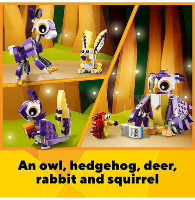 imagLEGO Creator 3in1 Fantasy Forest Creatures 31125 Building Kit 175 Pieces